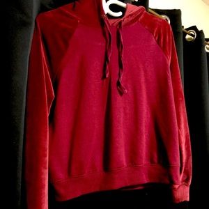 Pink rose velour sweater